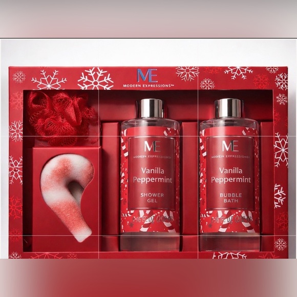modern expressions Other - 🎁 NEW ME / Modern Expressions Vanilla Peppermint Bath Set 🎄